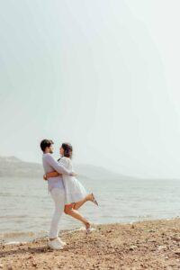 Couple captured by the best wedding photographer in Bali during a cinematic pre wedding photoshoot Bali session, showcasing luxury Bali wedding photoshoot package and Bali prewedding photography style.