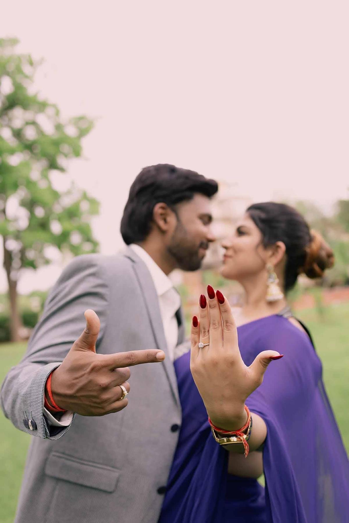 Elegant candid engagement photography in Mumbai India by KB Studio Productions