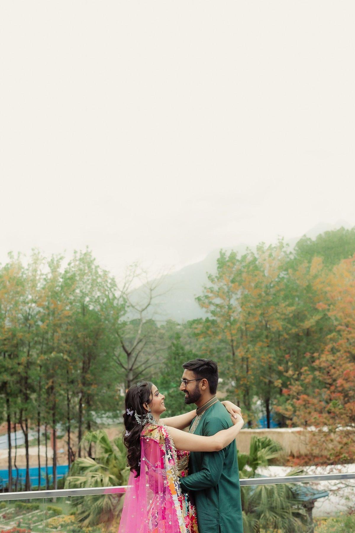 Romantic couple captured during a pre wedding photoshoot in Bali’s serene landscapes by KB Studio Productions, showcasing tropical elegance and cinematic flai