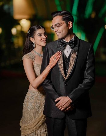 Wedding couple photo in dramatic evening lighting captured by KB Studio Productions