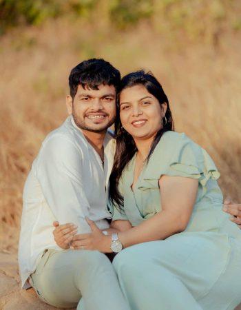 Couple posing at a scenic Bali pre-wedding location, captured by KB Studio Productions with cinematic lighting and tropical elegance.